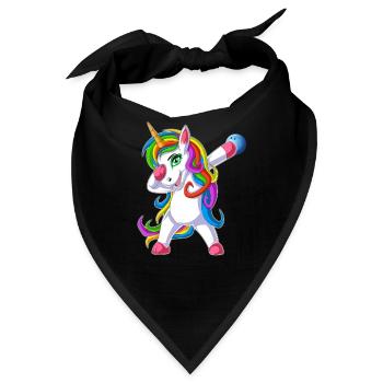 Einhorn Bowling - Bandana - Schwarz - Vorne
