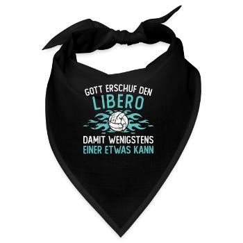 Volleyball Volleyballer Libero Geschenk - Bandana - Schwarz - Vorne