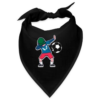 Dabbing Fußballer - Bandana - Schwarz - Vorne