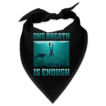 Apnoetaucher freediving One Breath - Bandana - Schwarz - Vorne