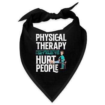 Witziges Physiotherapeut Physiotherapeuten - Bandana - Schwarz - Vorne