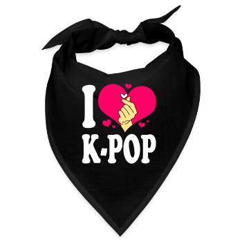 K-Pop - Bandana - Schwarz - Vorne