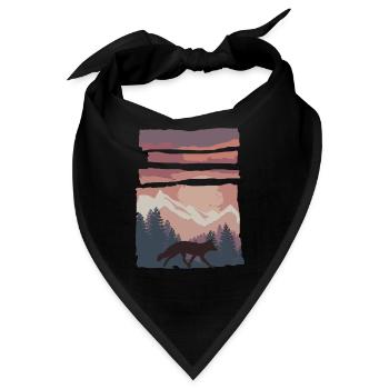 Fuchs Waldtier Geschenk - Bandana - Schwarz - Vorne