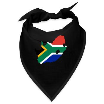Südafrika - Südafrika Flagge - Südafrika - Bandana - Schwarz - Vorne