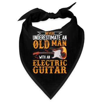 Underestimate An Old Man With An Electric Guitar - Bandana - Schwarz - Vorne