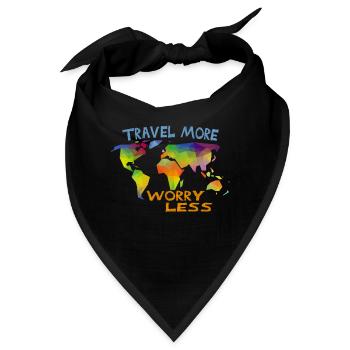 Travel more - Bandana - Schwarz - Vorne