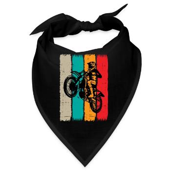 Motocross Supercross Offroad Enduro Dirtbike - Bandana - Schwarz - Vorne