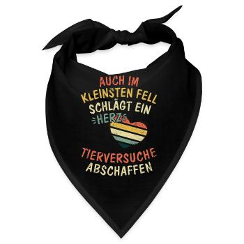 auch im kleinsten Fell schlägt ein Herz - Bandana - Schwarz - Vorne