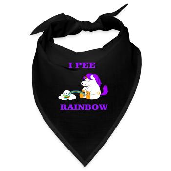 Ich Pinkeln Regenbogen Magische Pinkeln - Bandana - Schwarz - Vorne