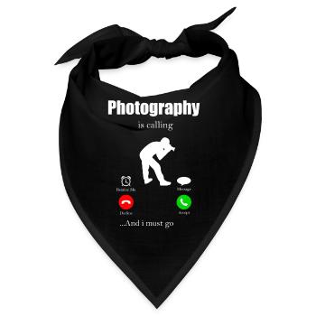 Fotograf Kamera Spiegelreflex Objektiv Foto Camera - Bandana - Schwarz - Vorne