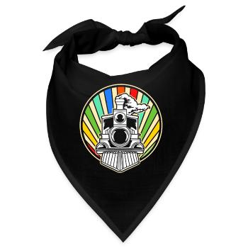 Modellbau Lokomotive Lok Modelleisenbahn - Bandana - Schwarz - Vorne