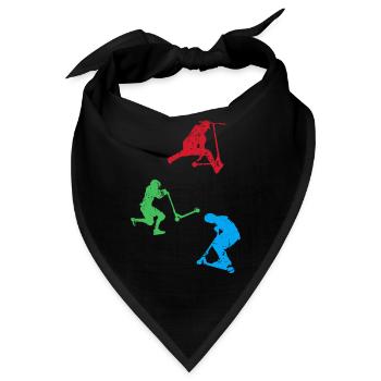 Scooter Fahrer Freestyle Scooter Stuntscooter - Bandana - Schwarz - Vorne