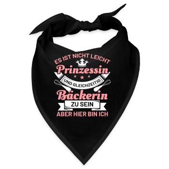 Bäckerin & Prinzessin - Bandana - Schwarz - Vorne