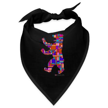 Berlin T-Shirt - Berliner Bär Shirt - I Love Shirt - Bandana - Schwarz - Vorne