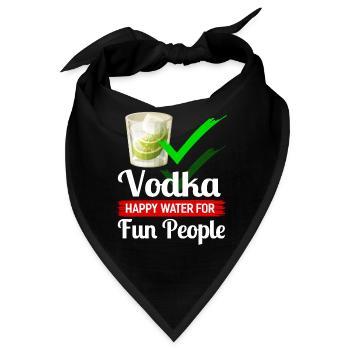 Vodka Alkohol Party Saufen Feiern Wodka Geschenk - Bandana - Schwarz - Vorne