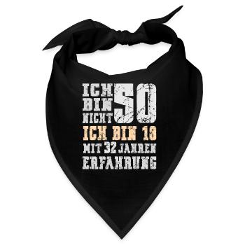 50. Geburtstag geboren 1976 runder Geburtstag - Bandana - Schwarz - Vorne