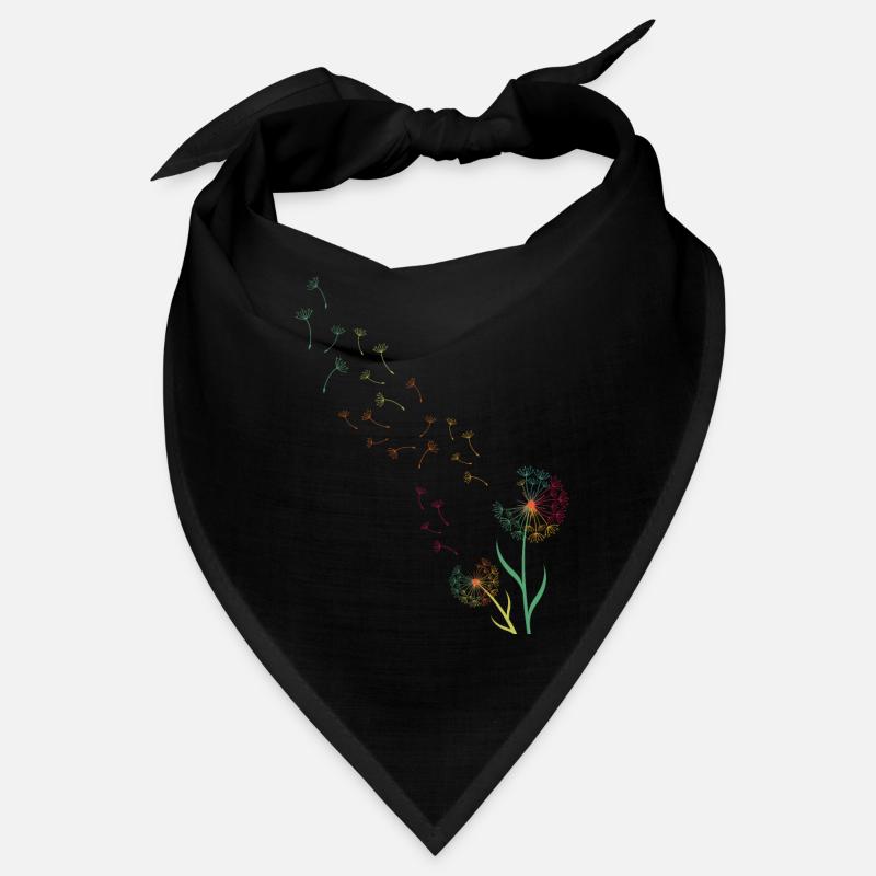 Pusteblume Löwenzahn - Bandana - Schwarz