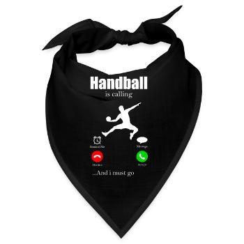 Handball Sport Sprungwurf Frauenhandball Hobby - Bandana - Schwarz - Vorne