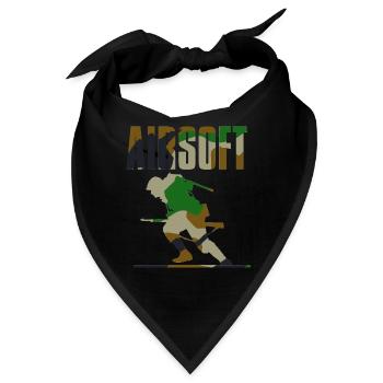 Airsoft /Softair / Softgun / AEG Airsoft Milsim - Bandana - Schwarz - Vorne