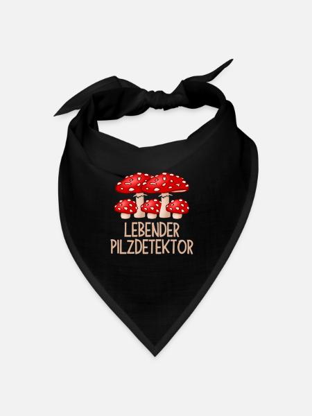 Lebender Pilzdetektor - Bandana - Schwarz - Vorne