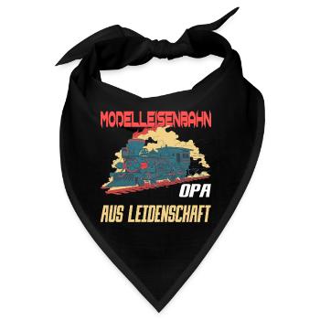 Modelleisenbahner- Opa Modelleisenbahn - Bandana - Schwarz - Vorne