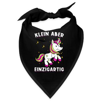Einhorn Spruch Klein aber einzigartig - Bandana - Schwarz - Vorne