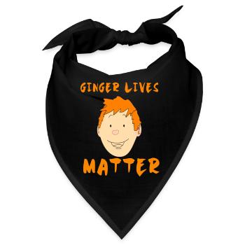 Ingwer lebt Materie, Ingwer und stolz - Bandana - Schwarz - Vorne