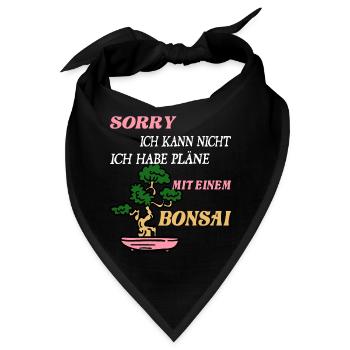 Lustiges Bonsai Sammler - Bandana - Schwarz - Vorne