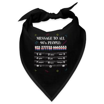 90s People Wir Sind Alt 1990s Nostalgie Nineties - Bandana - Schwarz - Vorne