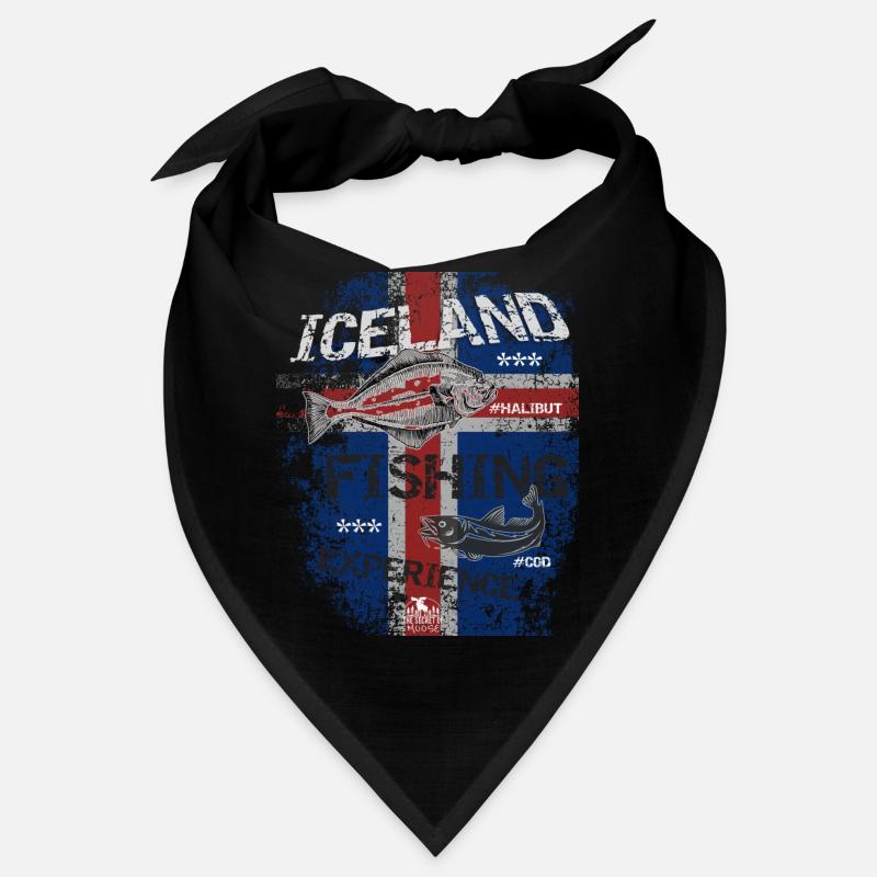 Islande Drapeau de pêche Pêche Poisson Design Bandana