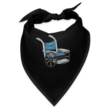 Rollstuhl - Bandana - Schwarz - Vorne