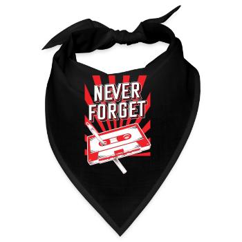 Never Forget Audio Cassette 70s 80s 90s poison - Bandana - Schwarz - Vorne