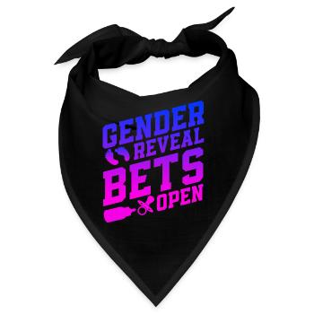 Gender Reveal Bets Open - Bandana - Schwarz - Vorne