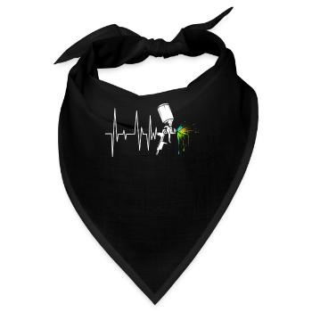 Lackierer & Autolackierer Herzschlag Heart Rate - Bandana - Schwarz - Vorne