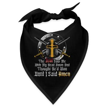 Kreuzritter Ritter Helm Kreuzzüge Tempelritter - Bandana - Schwarz - Vorne