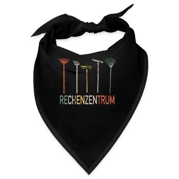 Rechenzentrum Rechen Garten Gärtner Geschenk - Bandana - Schwarz - Vorne