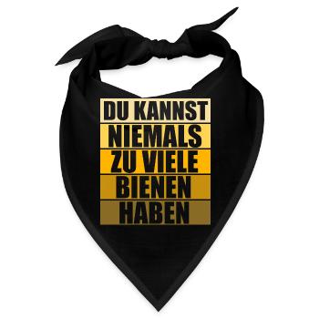 Hobbyimker Imker Bienen Flüsterer Imkern Honig - Bandana - Schwarz - Vorne
