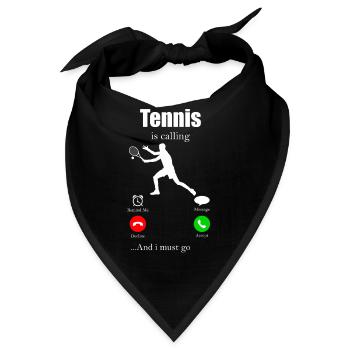 Tennis Tennisball Sport Topspin Wimbledon Vorhand - Bandana - Schwarz - Vorne