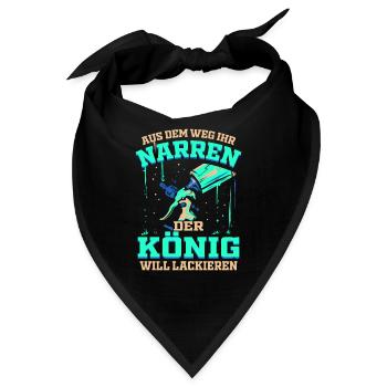 Der König will Lackieren Autolackierer & Lackierer - Bandana - Schwarz - Vorne