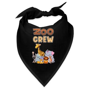 Zoo Crew Zoo Ausflug Kinder - Bandana - Schwarz - Vorne