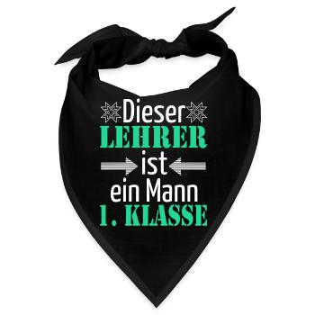 Dieser Lehrer ist ein Mann 1. Klasse - Bandana - Schwarz - Vorne