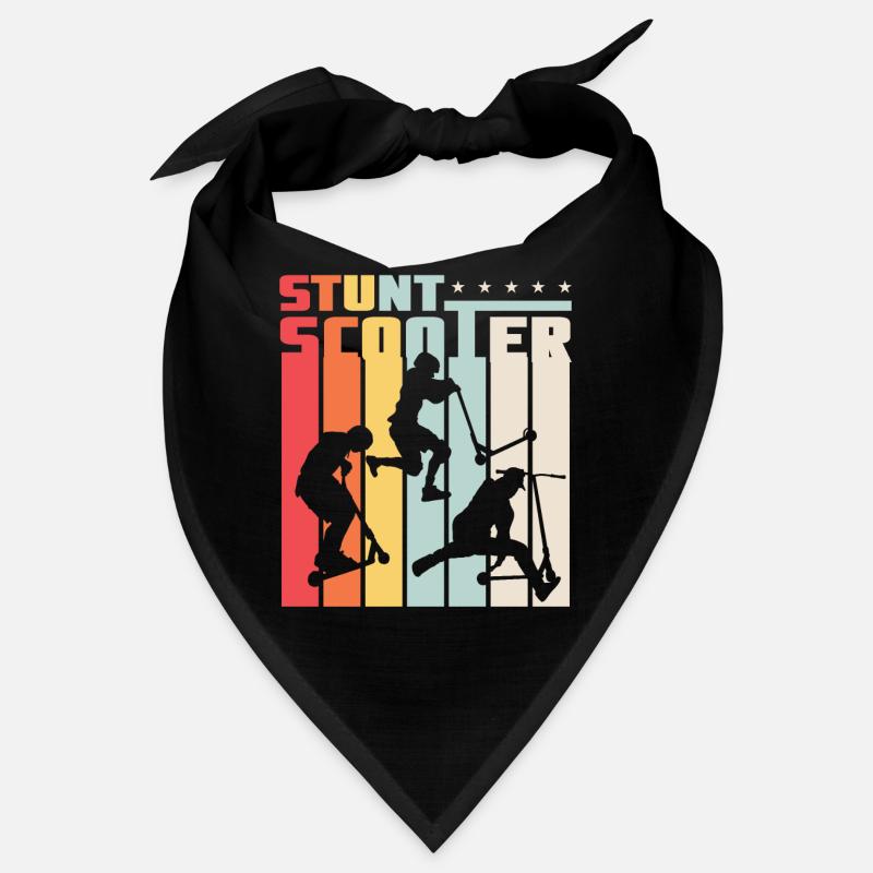 Stunt Scooter Roller Rollerfahrer Retro Style Bandana