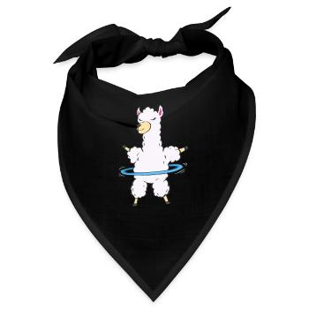 Hulahoop Lama Hullern Alpaka Fitness Fun - Bandana - Schwarz - Vorne