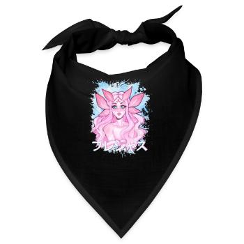 Anti Social Japanese Spruch Anime - Bandana - Schwarz - Vorne