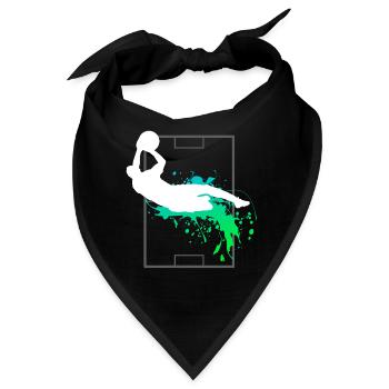 Fußball Torwart Torhüter Goalkeeper Geschenk - Bandana - Schwarz - Vorne