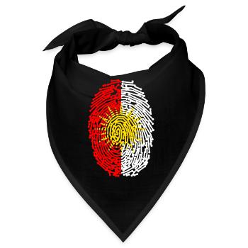 Ezdixan Finger abdruck Yezidi Ezidi Flagge - Bandana - Schwarz - Vorne