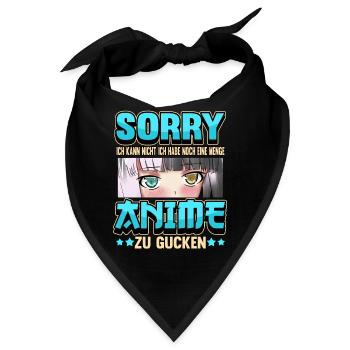 Anime Otaku Weeb Merch Figur Cosplay Manga Lustig - Bandana - Schwarz - Vorne