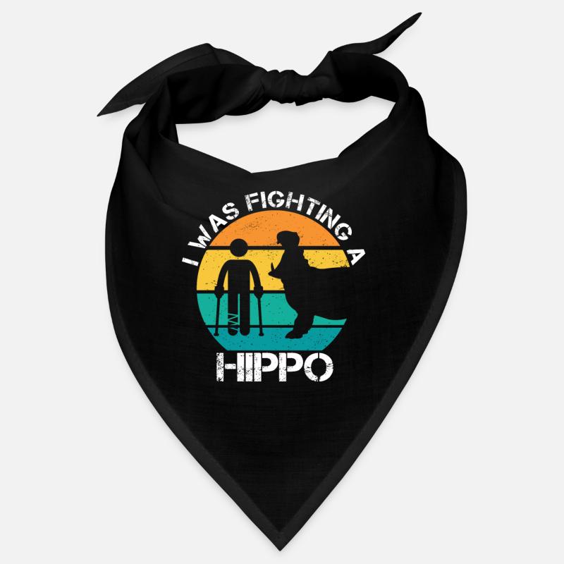 I Qu’est-ce que Fighting A Hippo Jambe cassée Plps Bandana