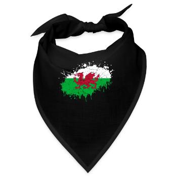 Wales - Bandana - Schwarz - Vorne