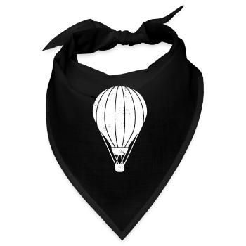 Heißluftballon Ballonfahrer Ballonpilot Ballonflug - Bandana - Schwarz - Vorne